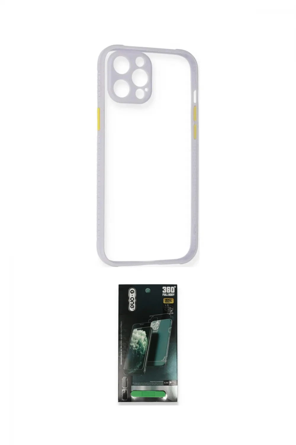 ieg™ iPhone 12 Pro Kılıf Nova Asil Özel Seri - Şeffaf 360 Full Body Arka Koruyucu