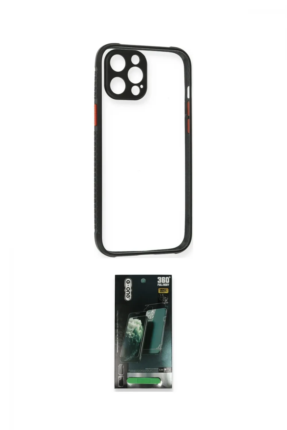 ieg™ iPhone 12 Pro Kılıf Nova Asil Özel Seri - Şeffaf 360 Full Body Arka Koruyucu