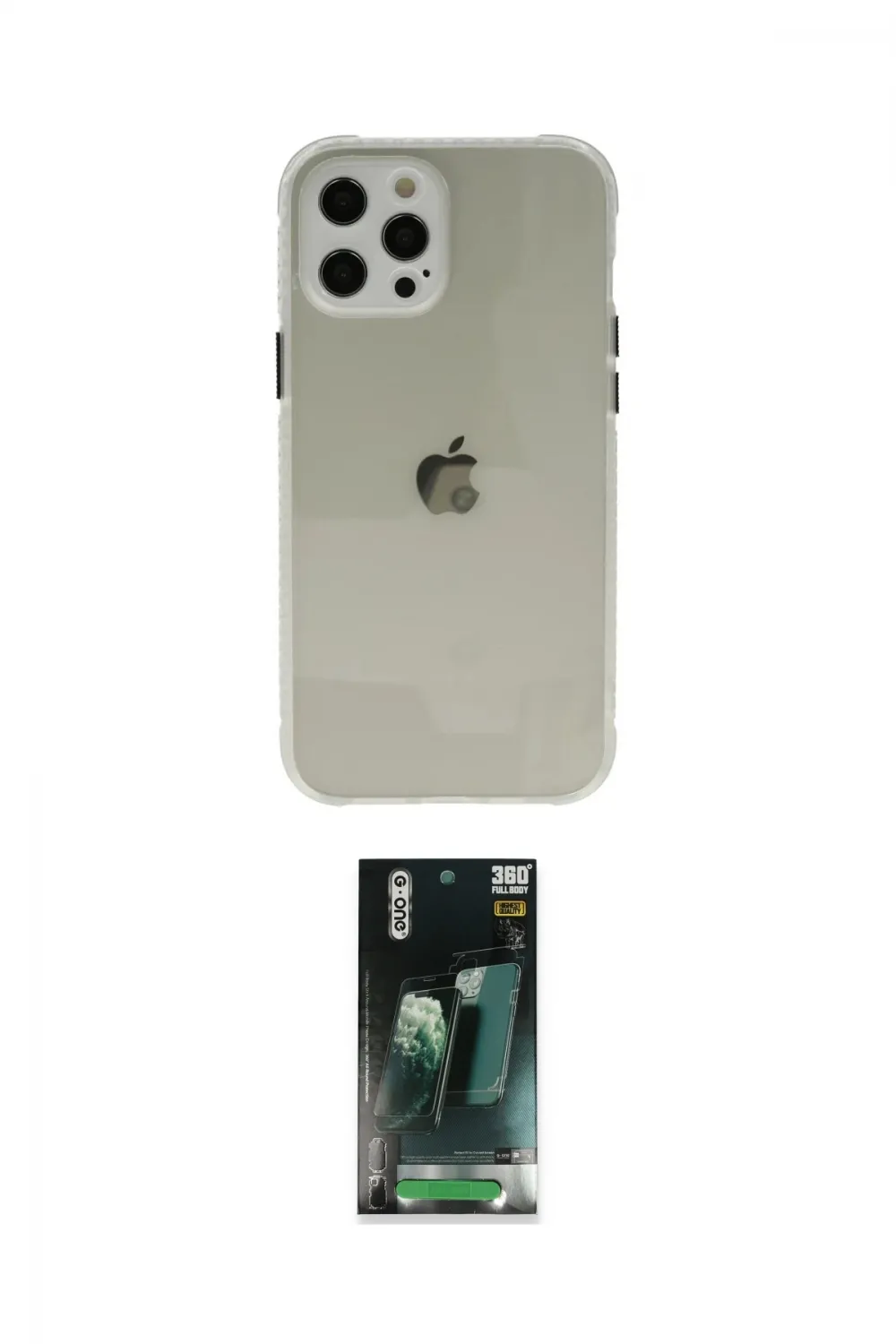 ieg™ iPhone 12 Pro Kılıf Nova Asil Özel Seri - Şeffaf 360 Full Body Arka Koruyucu