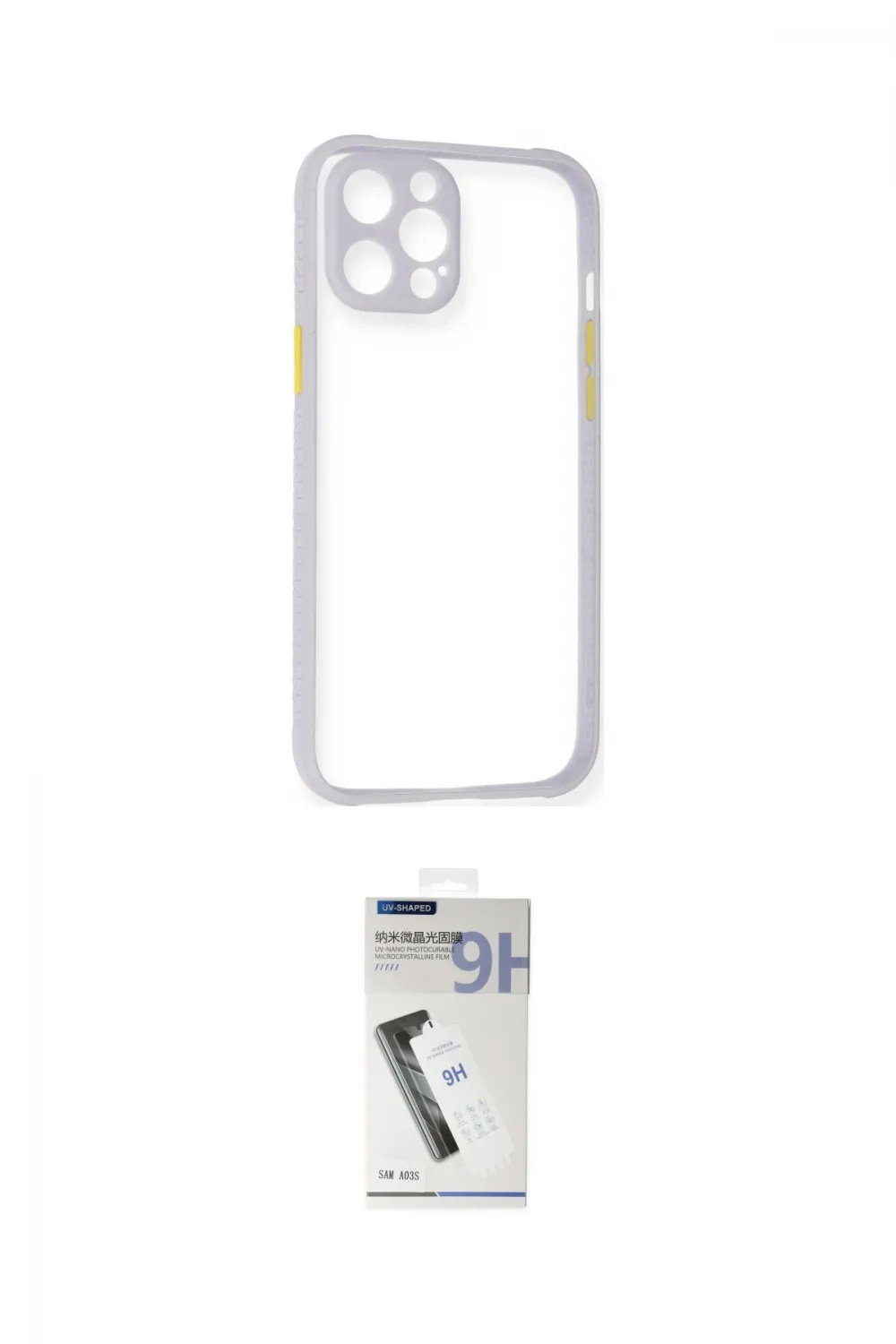 ieg™ iPhone 12 Pro Kılıf Nova Asil Özel Seri - Şeffaf Uv Polymer Nano Ekran Koruyucu