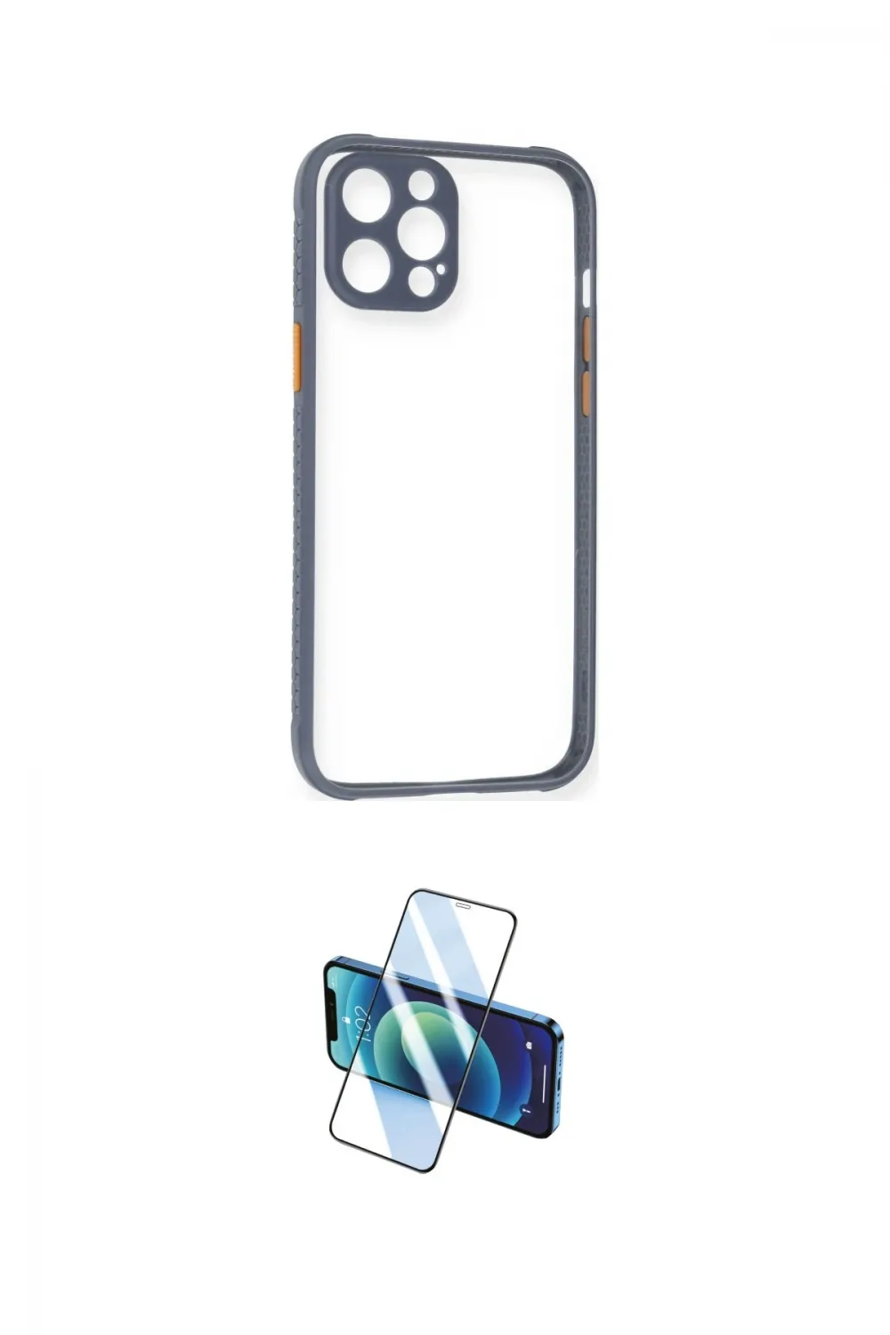 ieg™ iPhone 12 Pro Kılıf Nova Asil Özel Seri - Siyah 3D Antistatik Seramik Nano Ekran Koruyucu