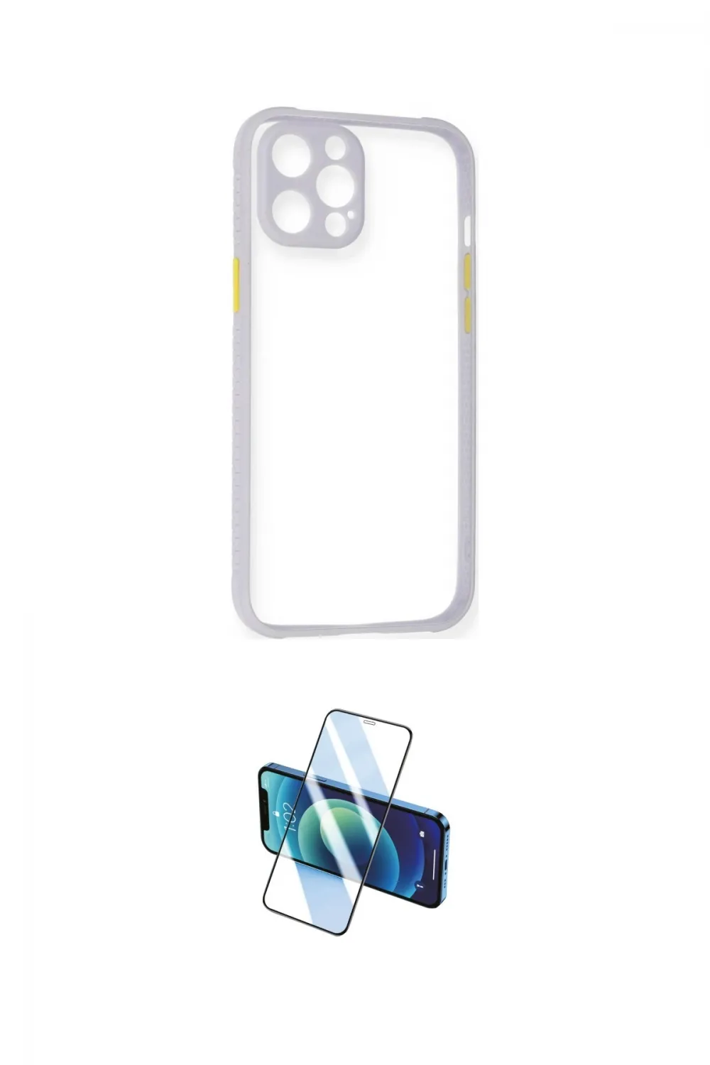 ieg™ iPhone 12 Pro Kılıf Nova Asil Özel Seri - Siyah 3D Antistatik Seramik Nano Ekran Koruyucu