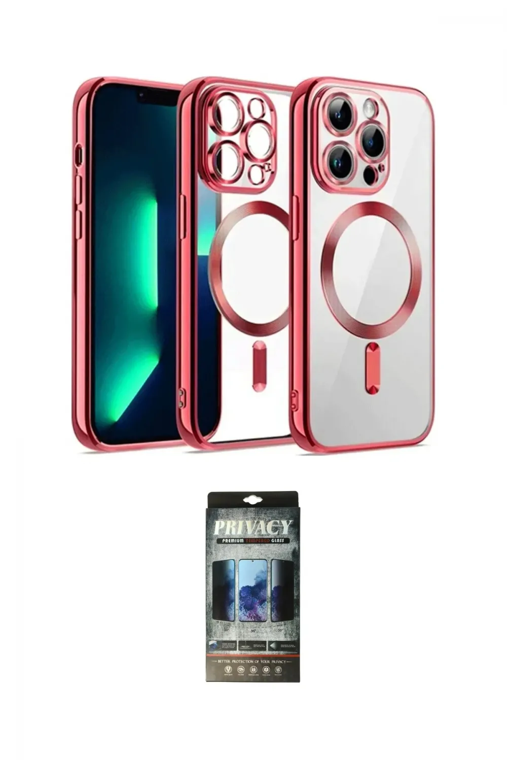ieg™ iPhone 12 Pro Kılıf Nova Işık Özel Seri - Siyah 34D Hayalet Izgaralı Cam