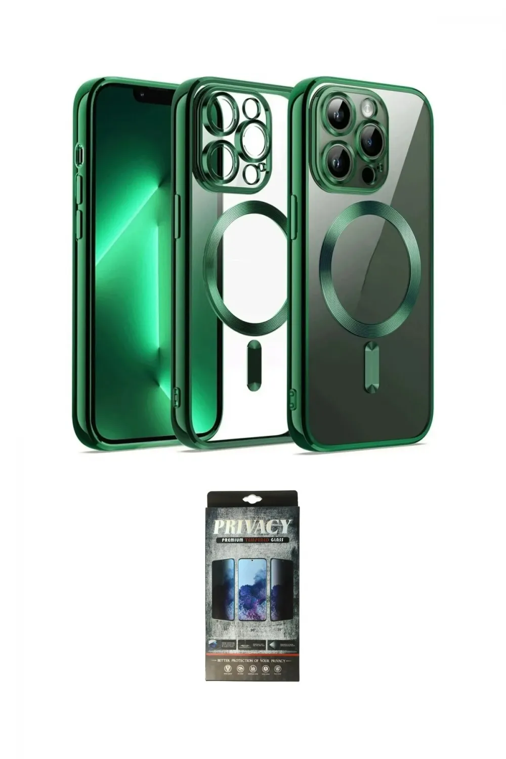 ieg™ iPhone 12 Pro Kılıf Nova Işık Özel Seri - Siyah 34D Hayalet Izgaralı Cam