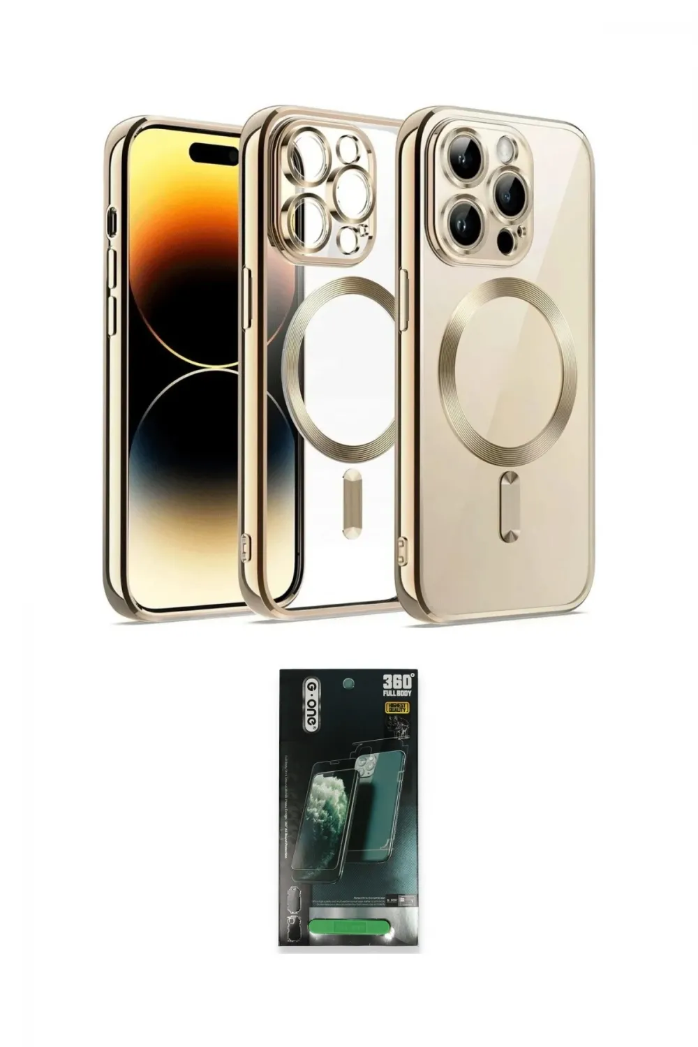 ieg™ iPhone 12 Pro Kılıf Nova Işık Özel Seri - Siyah 360 Mat Full Body Arka Koruyucu