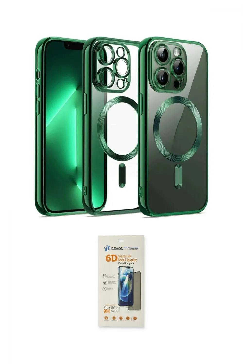 ieg™ iPhone 12 Pro Kılıf Nova Işık Özel Seri - Siyah 6D Mat Seramik Hayalet Nano Ekran Koruyucu