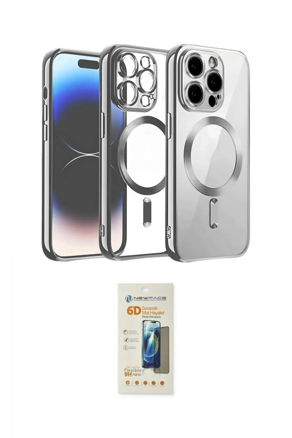 ieg™ iPhone 12 Pro Kılıf Nova Işık Özel Seri - Siyah 6D Mat Seramik Hayalet Nano Ekran Koruyucu
