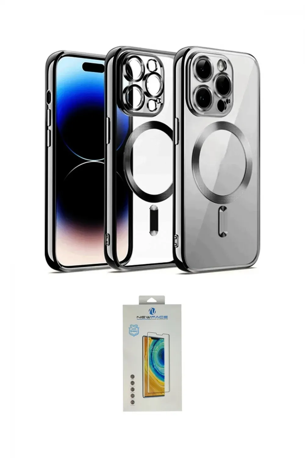 ieg™ iPhone 12 Pro Kılıf Nova Işık Özel Seri - Siyah Polymer Nano Ekran Koruyucu