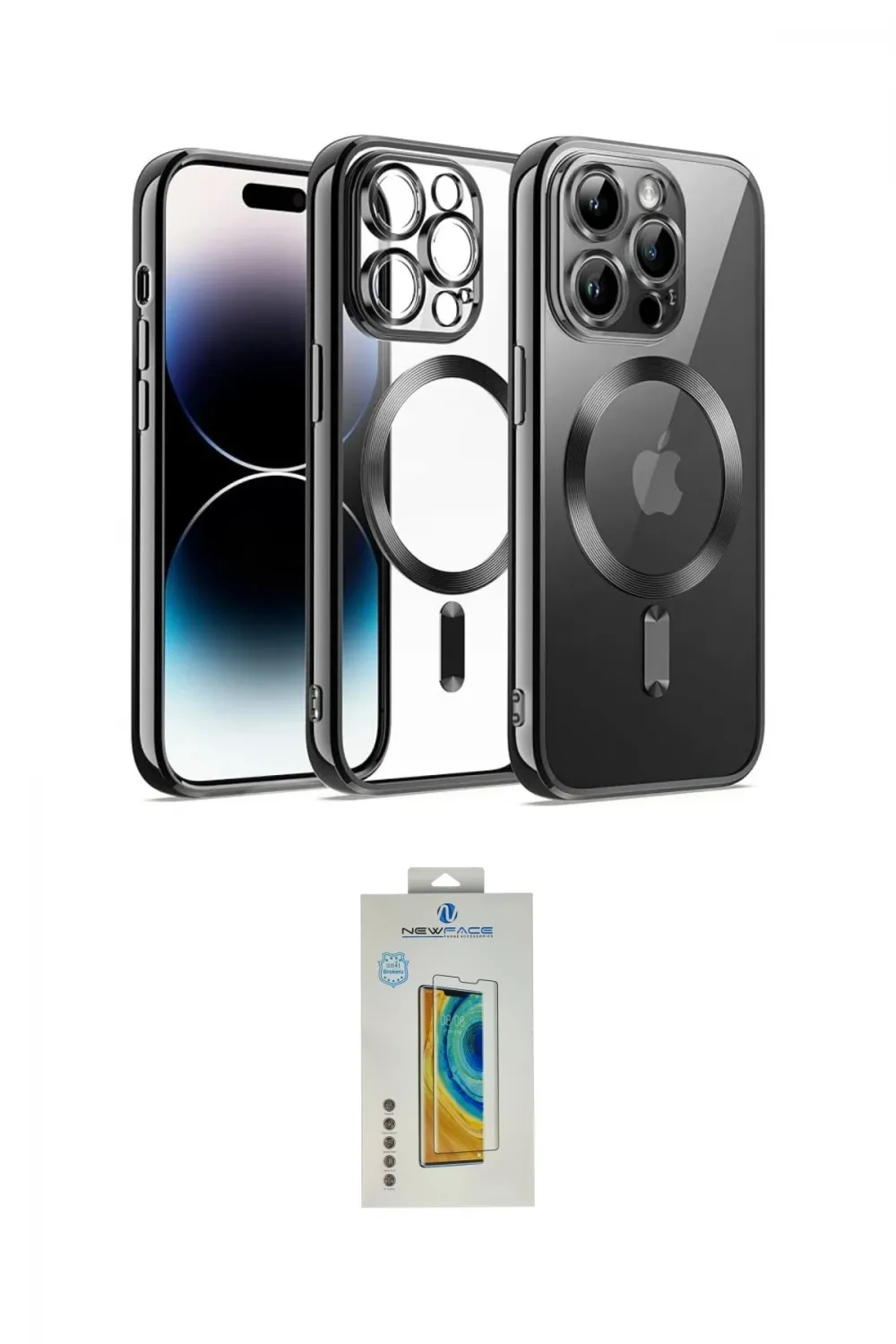 ieg™ iPhone 12 Pro Kılıf Nova Işık Özel Seri - Siyah Polymer Nano Ekran Koruyucu