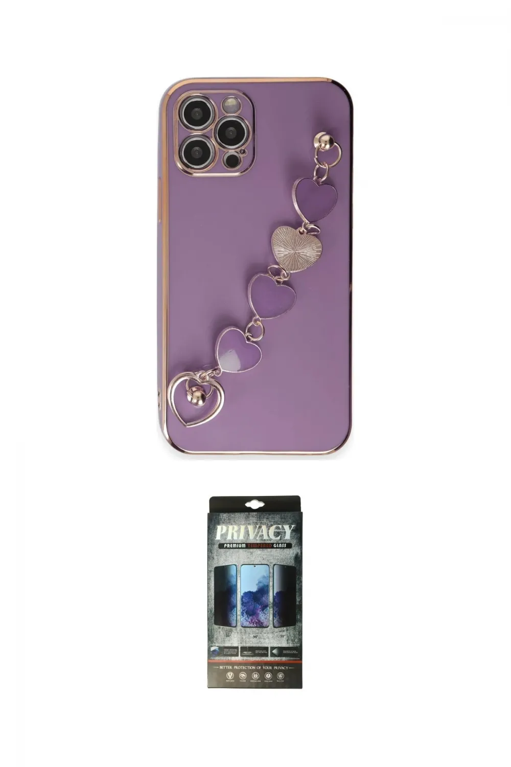 ieg™ iPhone 12 Pro Kılıf Nova Işık Prime - Siyah 34D Hayalet Izgaralı Cam
