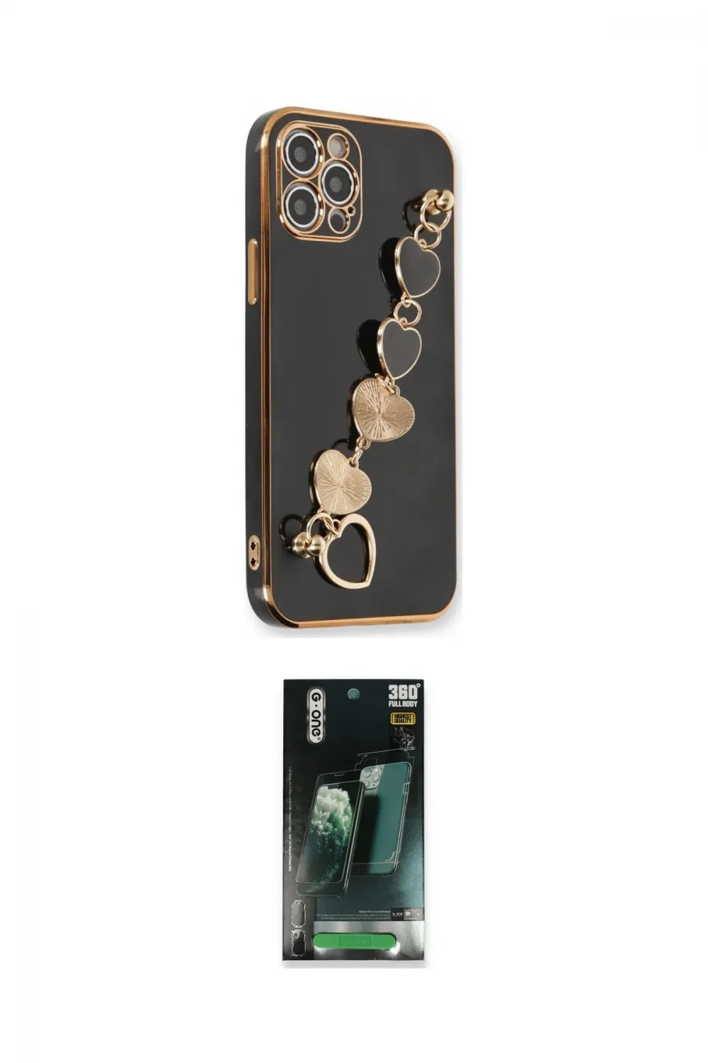 ieg™ iPhone 12 Pro Kılıf Nova Işık Prime - Siyah 360 Mat Full Body Arka Koruyucu