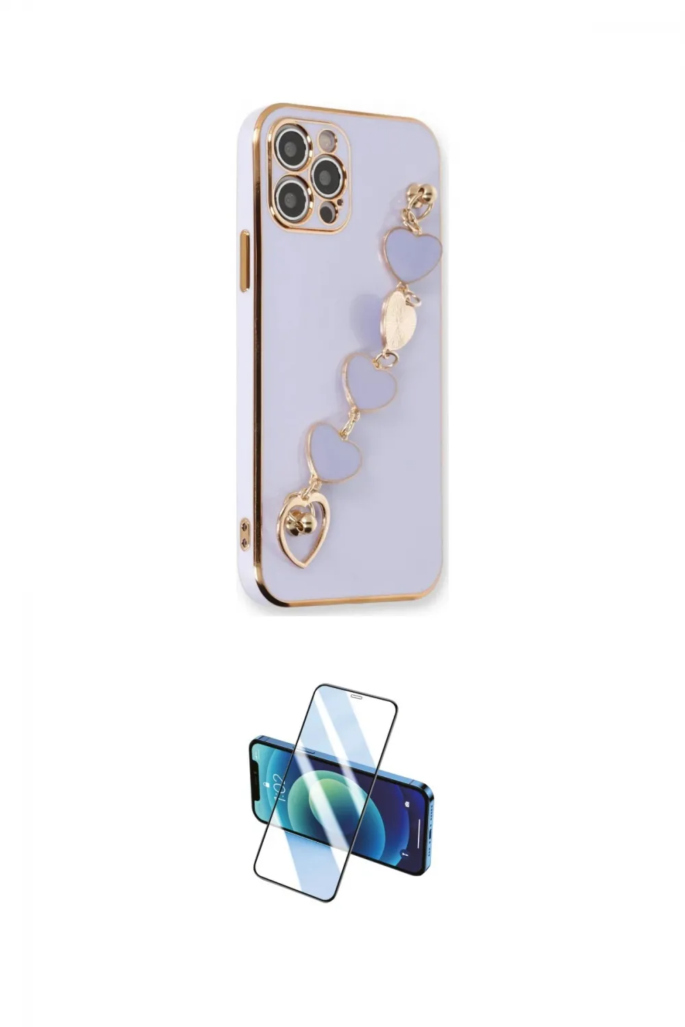 ieg™ iPhone 12 Pro Kılıf Nova Işık Prime - Siyah 3D Antistatik Cam Ekran Koruyucu