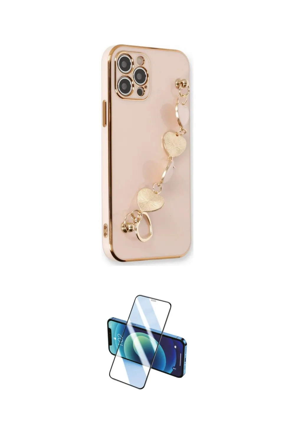 ieg™ iPhone 12 Pro Kılıf Nova Işık Prime - Siyah 3D Antistatik Cam Ekran Koruyucu