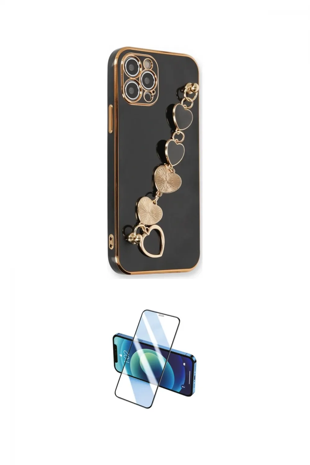 ieg™ iPhone 12 Pro Kılıf Nova Işık Prime - Siyah 3D Antistatik Seramik Nano Ekran Koruyucu