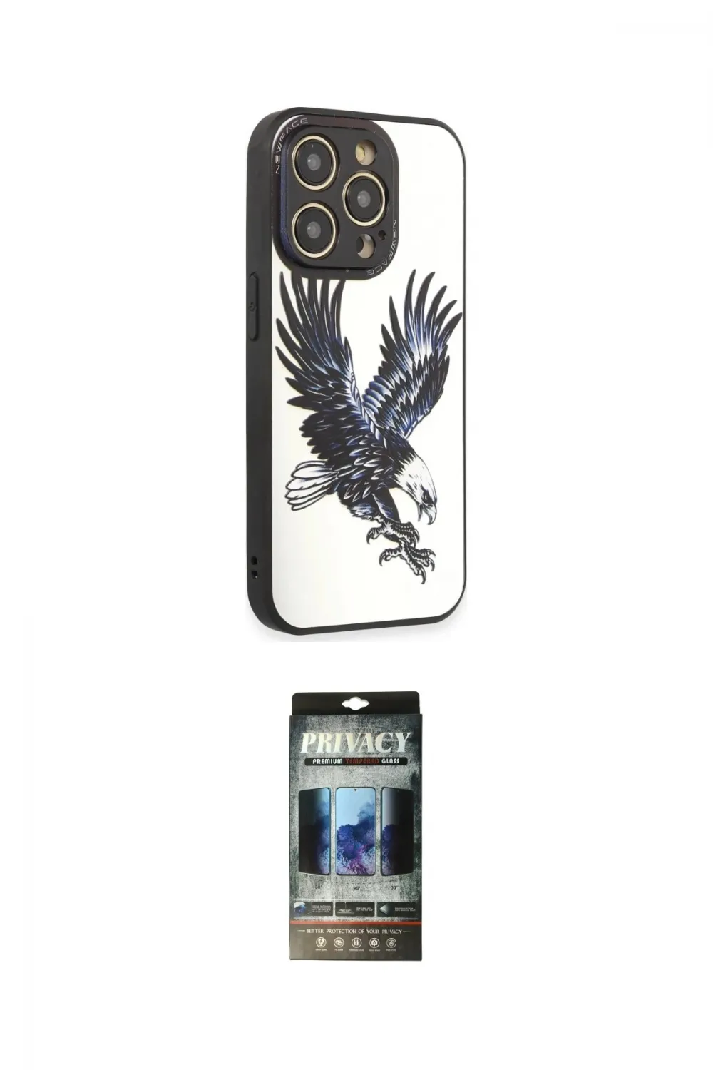 ieg™ iPhone 12 Pro Kılıf Odak Klasik Serisi - Siyah 34D Hayalet Izgaralı Cam