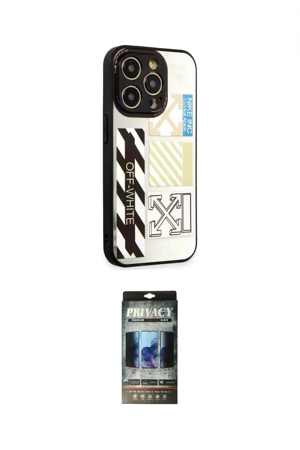 ieg™ iPhone 12 Pro Kılıf Odak Klasik Serisi - Siyah 34D Hayalet Izgaralı Cam