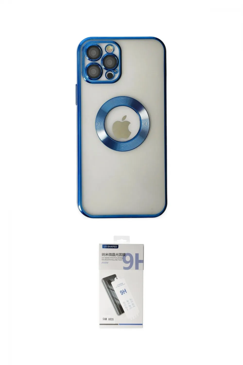 ieg™ iPhone 12 Pro Kılıf Pusula Form - Şeffaf Uv Polymer Nano Ekran Koruyucu