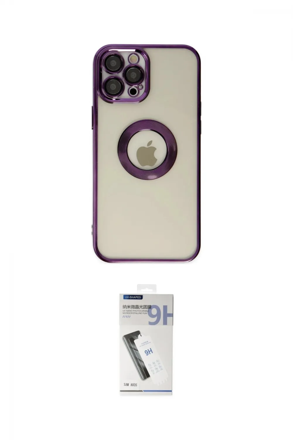 ieg™ iPhone 12 Pro Kılıf Pusula Form - Şeffaf Uv Polymer Nano Ekran Koruyucu