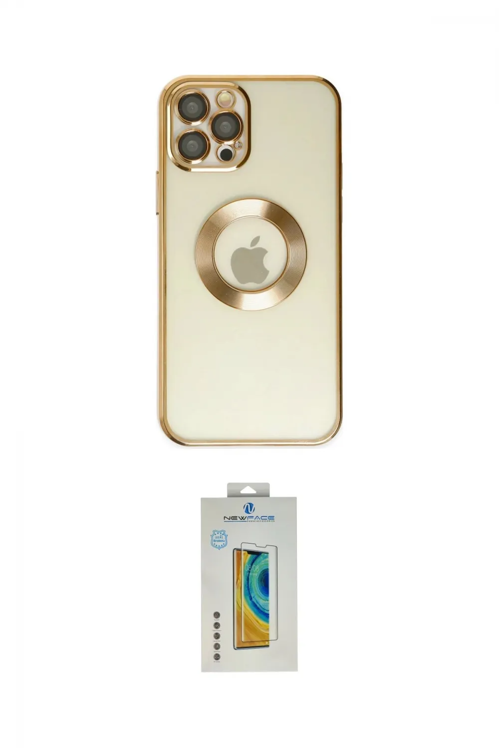 ieg™ iPhone 12 Pro Kılıf Pusula Form - Siyah Polymer Nano Ekran Koruyucu