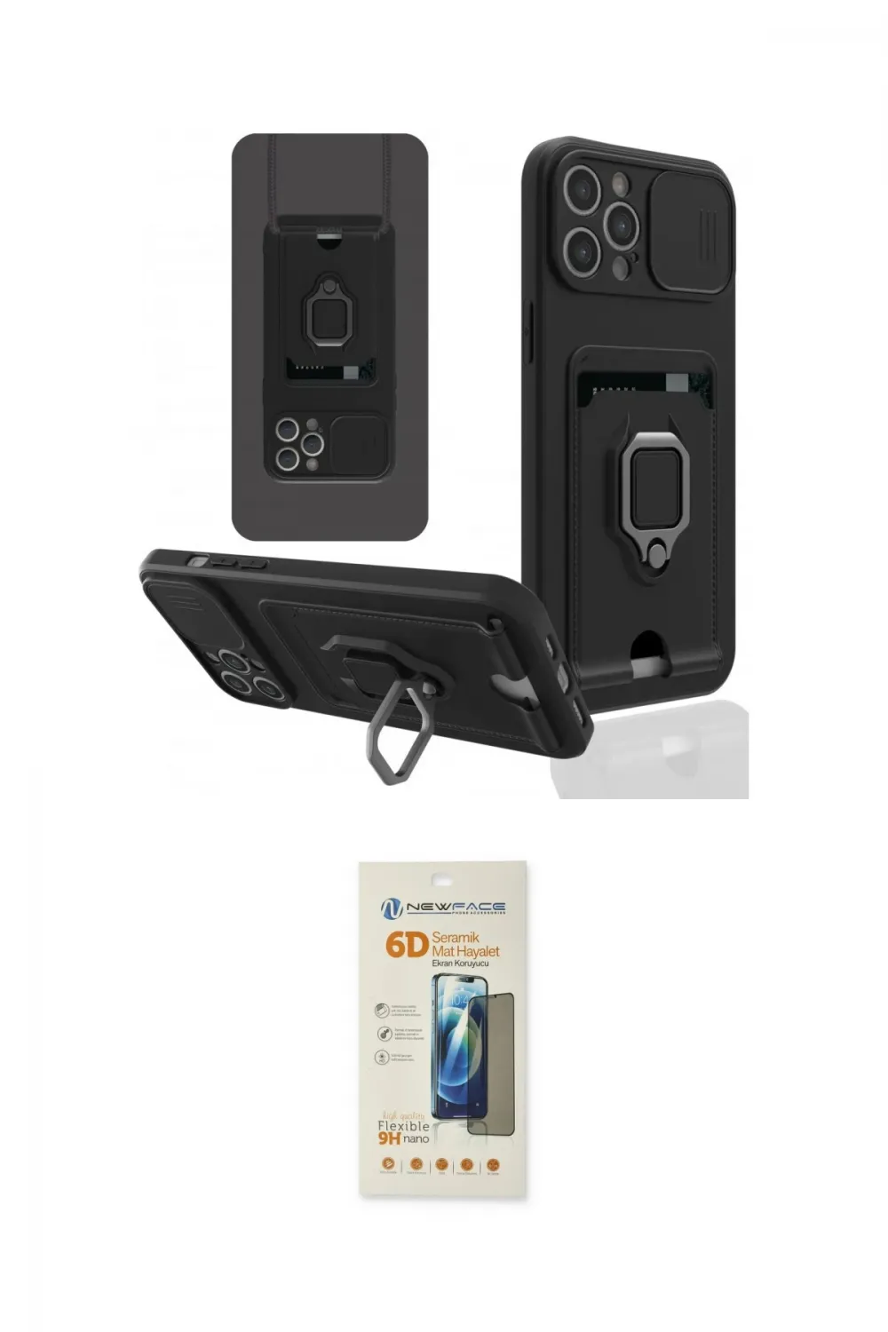 ieg™ iPhone 12 Pro Kılıf Vadi Form Prime - Siyah 6D Mat Seramik Hayalet Nano Ekran Koruyucu