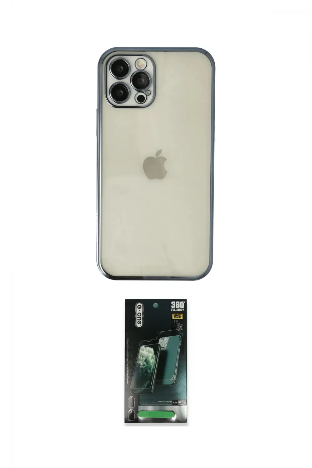ieg™ iPhone 12 Pro Kılıf Vadi Minimal - Siyah 360 Mat Full Body Arka Koruyucu