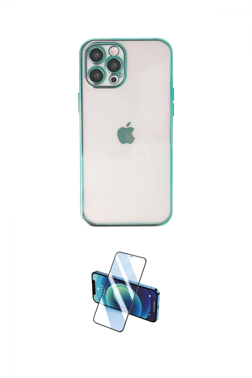 ieg™ iPhone 12 Pro Kılıf Vadi Minimal - Siyah 3D Antistatik Seramik Nano Ekran Koruyucu