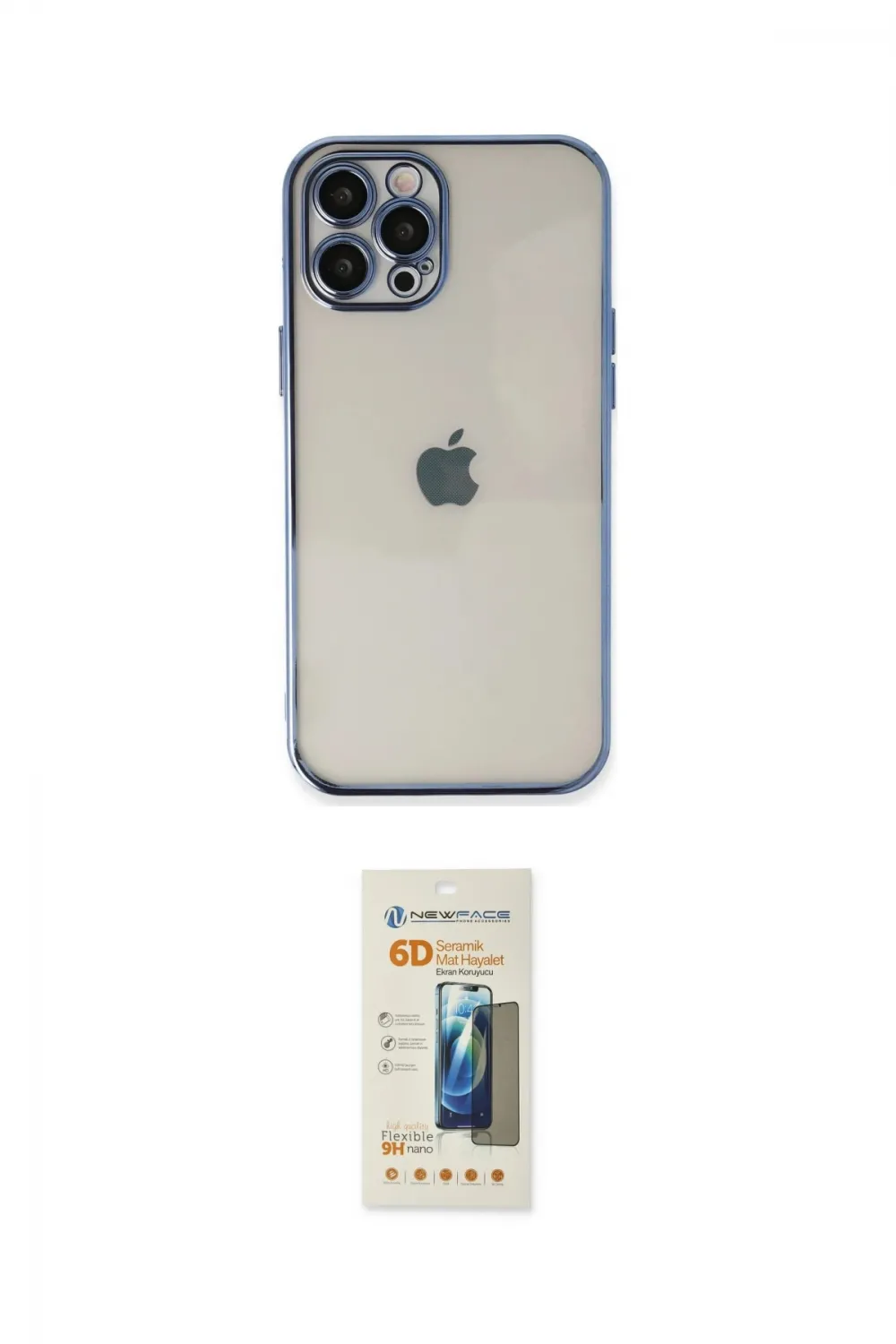 ieg™ iPhone 12 Pro Kılıf Vadi Minimal - Siyah 6D Mat Seramik Hayalet Nano Ekran Koruyucu