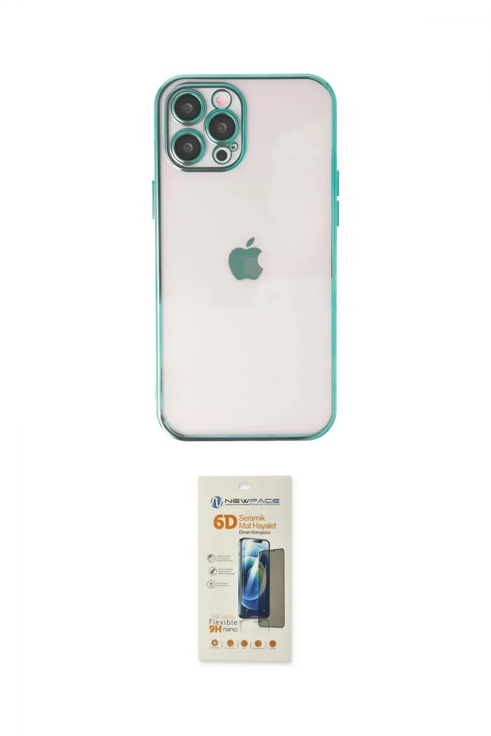 ieg™ iPhone 12 Pro Kılıf Vadi Minimal - Siyah 6D Mat Seramik Hayalet Nano Ekran Koruyucu