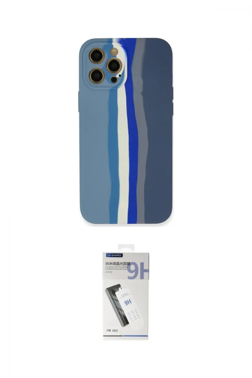 ieg™ iPhone 12 Pro Kılıf Yadigar Çizgi - Şeffaf Uv Polymer Nano Ekran Koruyucu