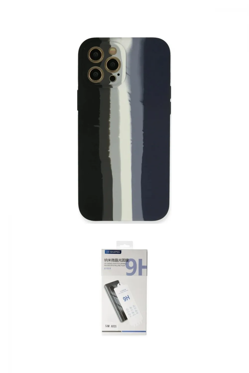 ieg™ iPhone 12 Pro Kılıf Yadigar Çizgi - Şeffaf Uv Polymer Nano Ekran Koruyucu