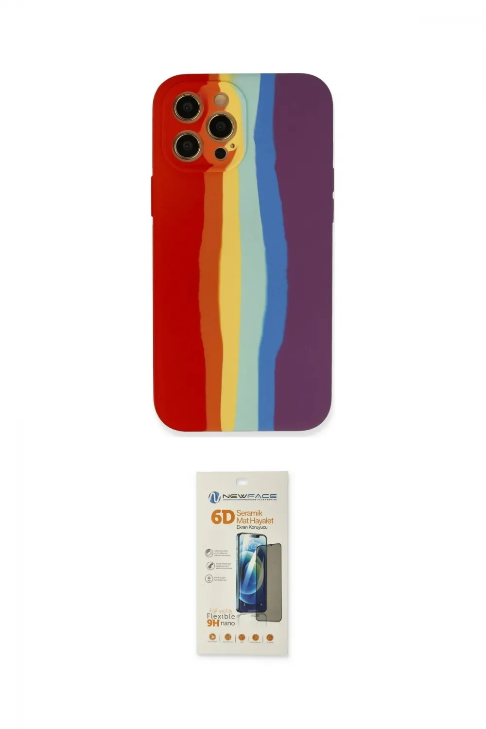 ieg™ iPhone 12 Pro Kılıf Yadigar Çizgi - Siyah 6D Mat Seramik Hayalet Nano Ekran Koruyucu