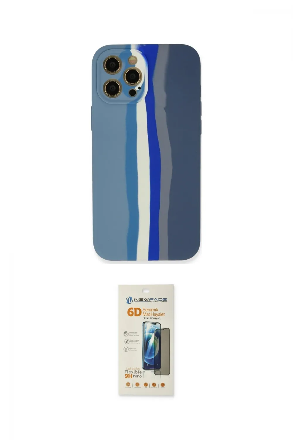 ieg™ iPhone 12 Pro Kılıf Yadigar Çizgi - Siyah 6D Mat Seramik Hayalet Nano Ekran Koruyucu