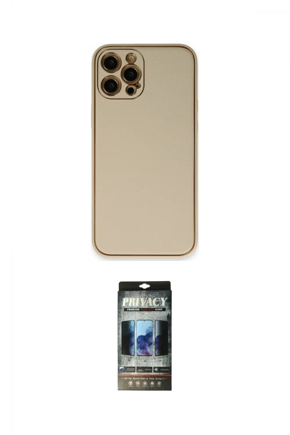 ieg™ iPhone 12 Pro Kılıf Yadigar Klasik - Siyah 34D Hayalet Izgaralı Cam