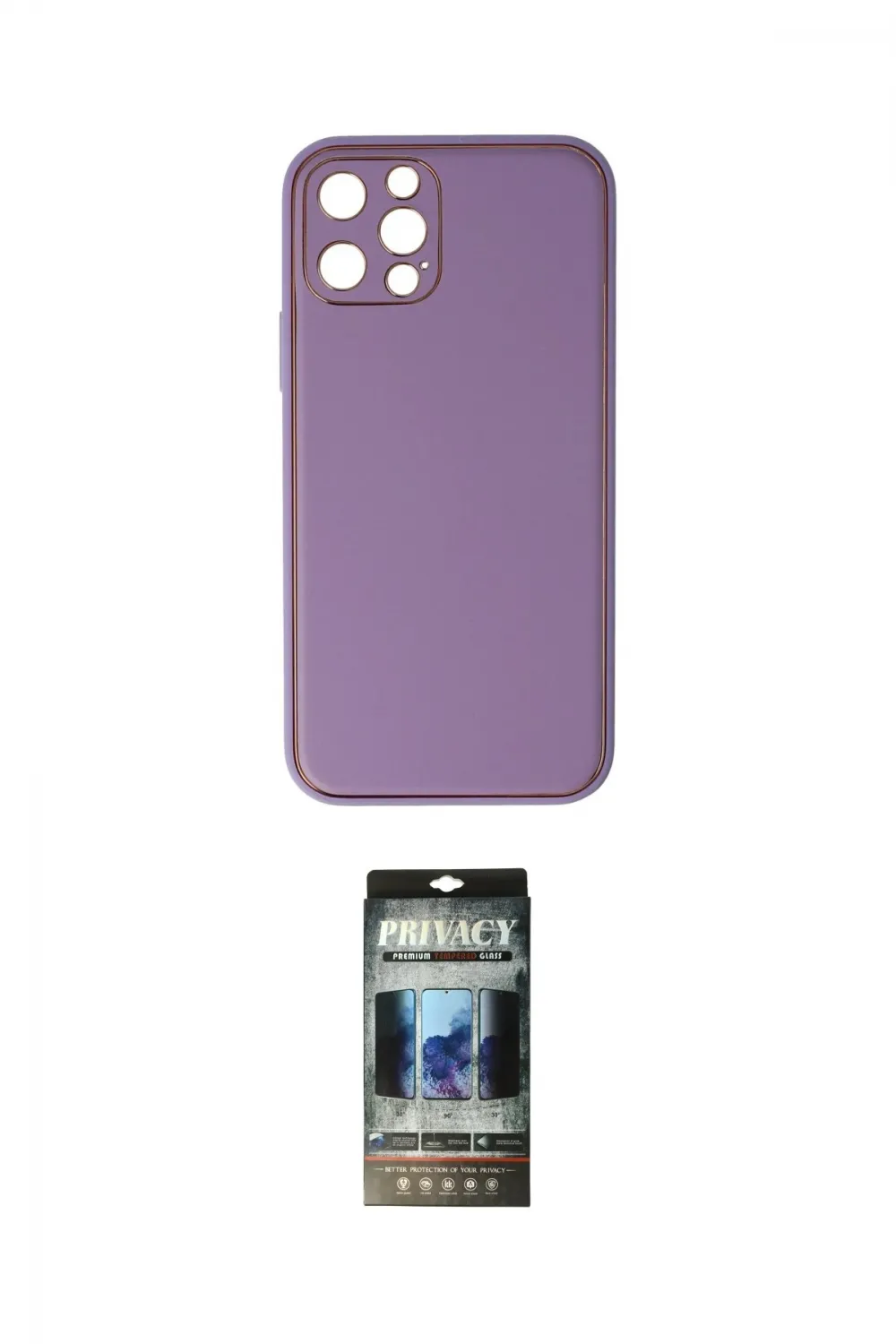 ieg™ iPhone 12 Pro Kılıf Yadigar Klasik - Siyah 34D Hayalet Izgaralı Cam
