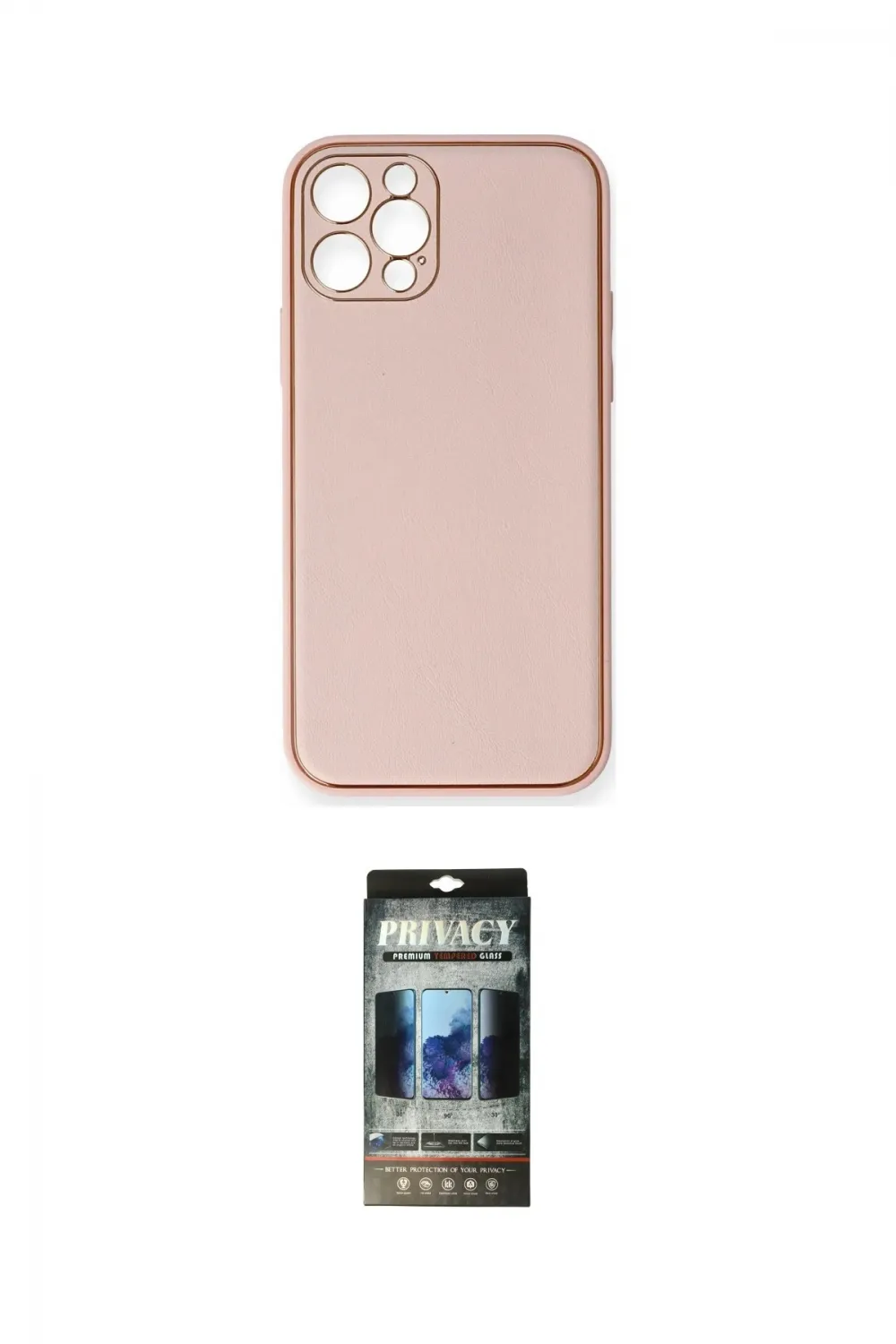 ieg™ iPhone 12 Pro Kılıf Yadigar Klasik - Siyah 34D Hayalet Izgaralı Cam