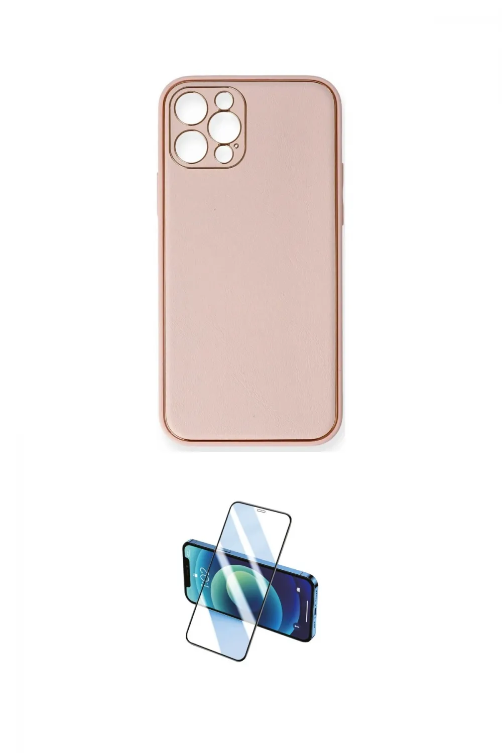 ieg™ iPhone 12 Pro Kılıf Yadigar Klasik - Siyah 3D Antistatik Cam Ekran Koruyucu