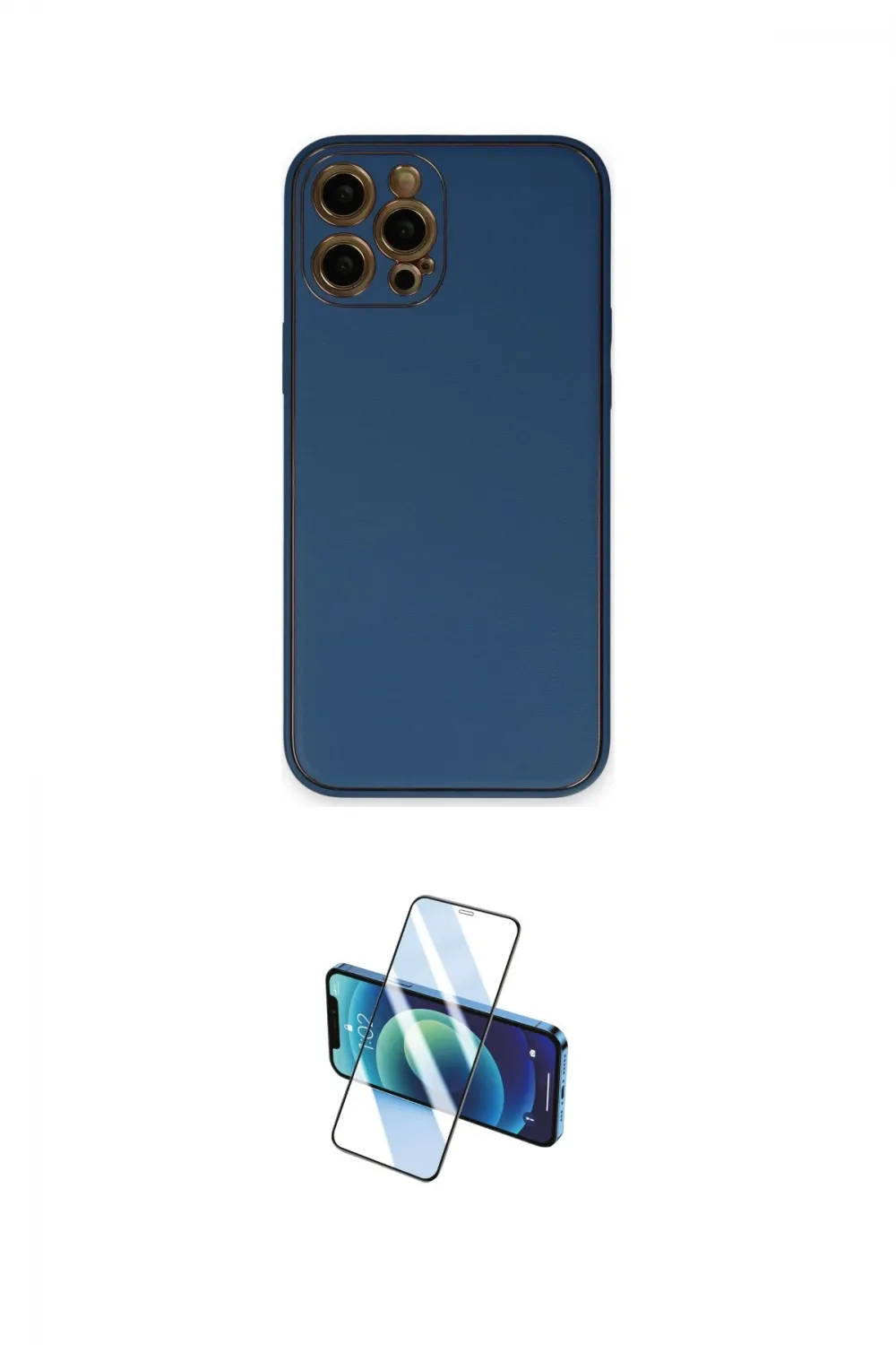 ieg™ iPhone 12 Pro Kılıf Yadigar Klasik - Siyah 3D Antistatik Seramik Nano Ekran Koruyucu
