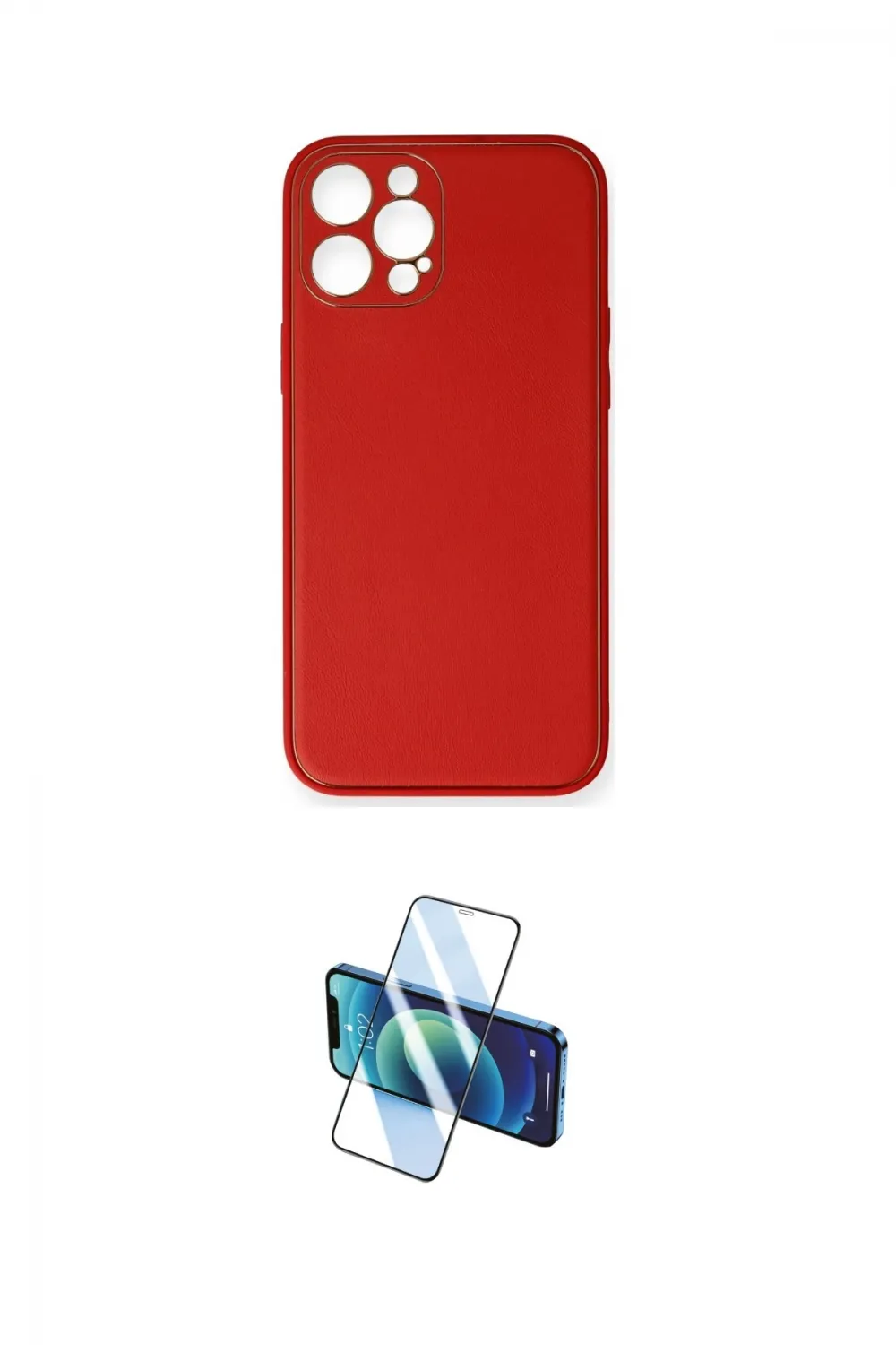 ieg™ iPhone 12 Pro Kılıf Yadigar Klasik - Siyah 3D Antistatik Seramik Nano Ekran Koruyucu