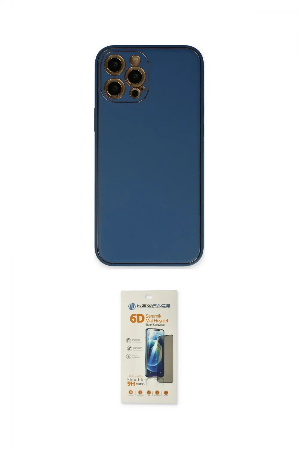 ieg™ iPhone 12 Pro Kılıf Yadigar Klasik - Siyah 6D Mat Seramik Hayalet Nano Ekran Koruyucu
