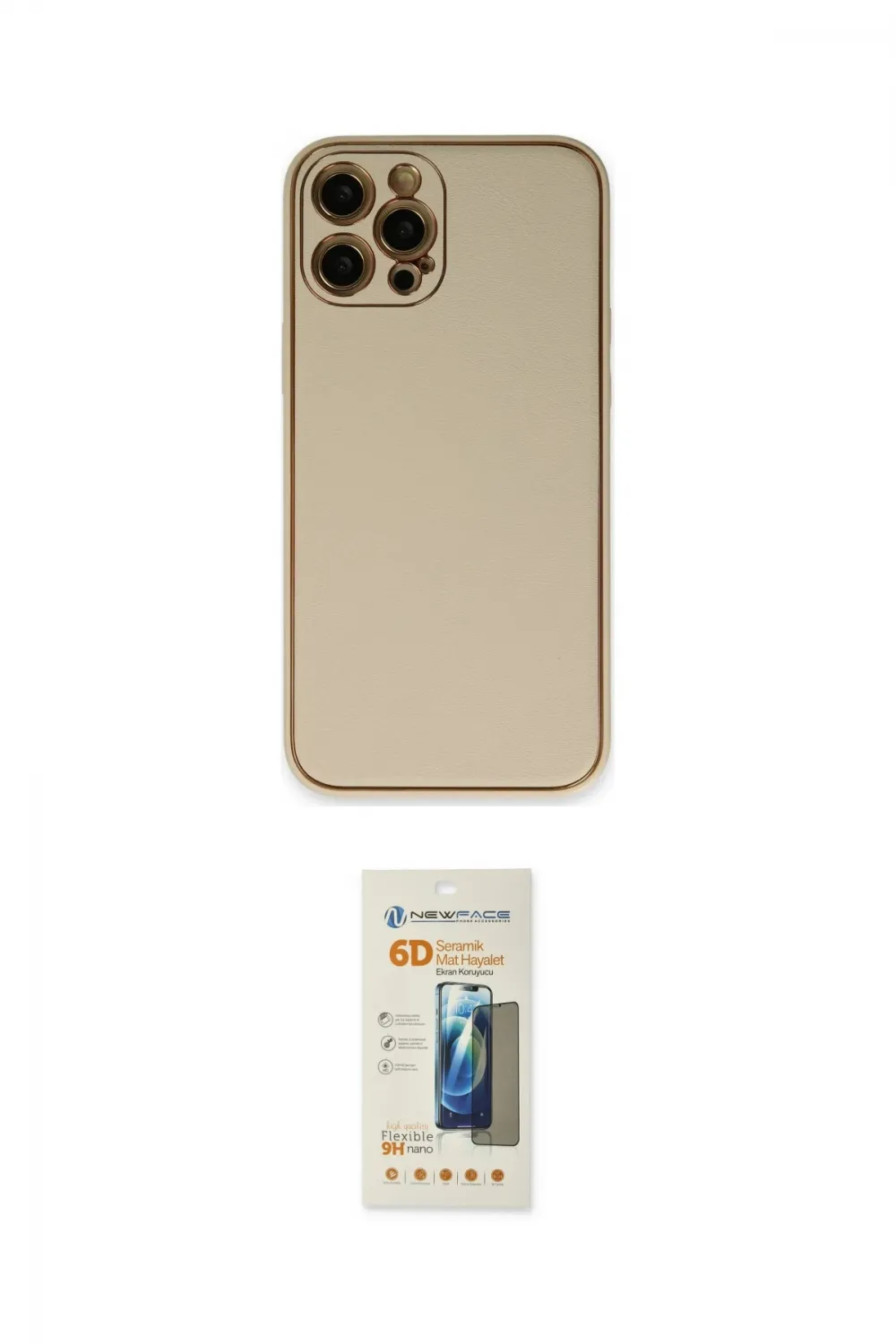ieg™ iPhone 12 Pro Kılıf Yadigar Klasik - Siyah 6D Mat Seramik Hayalet Nano Ekran Koruyucu