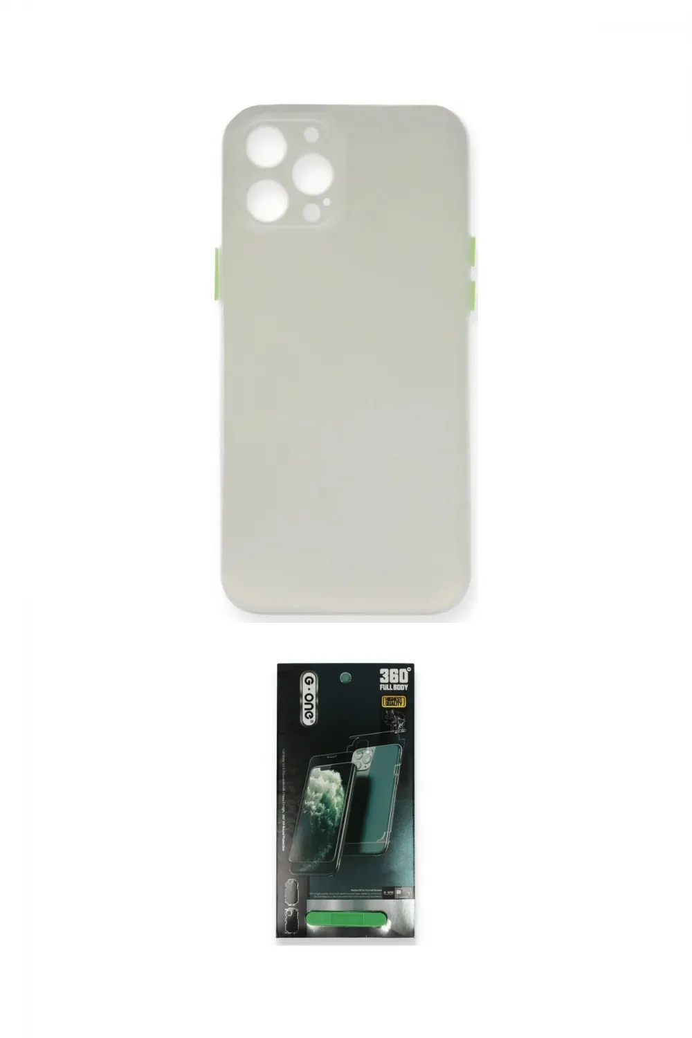 ieg™ iPhone 12 Pro Kılıf Yadigar Yansıma Serisi - Şeffaf 360 Full Body Arka Koruyucu