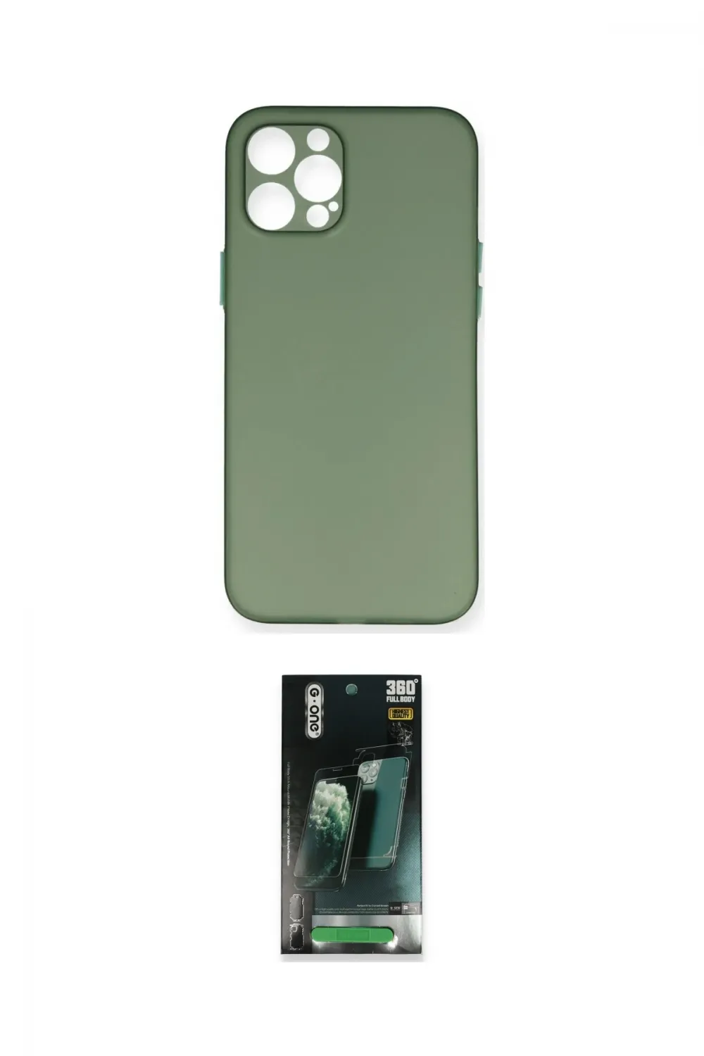 ieg™ iPhone 12 Pro Kılıf Yadigar Yansıma Serisi - Şeffaf 360 Full Body Arka Koruyucu