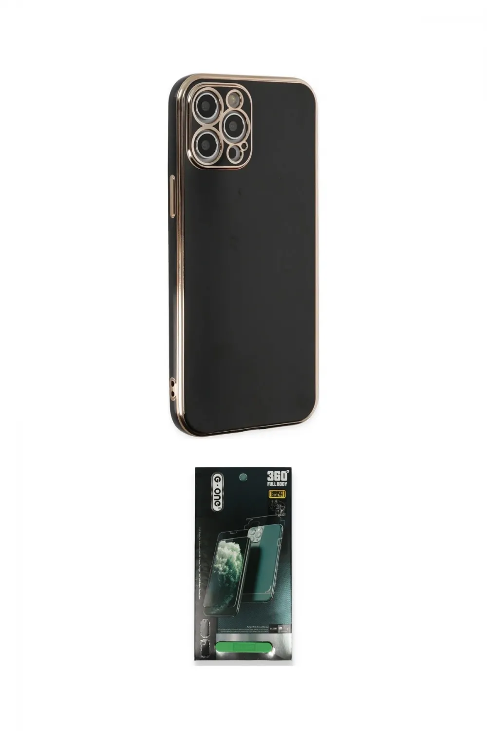 ieg™ iPhone 12 Pro Kılıf Yankı Serisi - Şeffaf 360 Full Body Arka Koruyucu