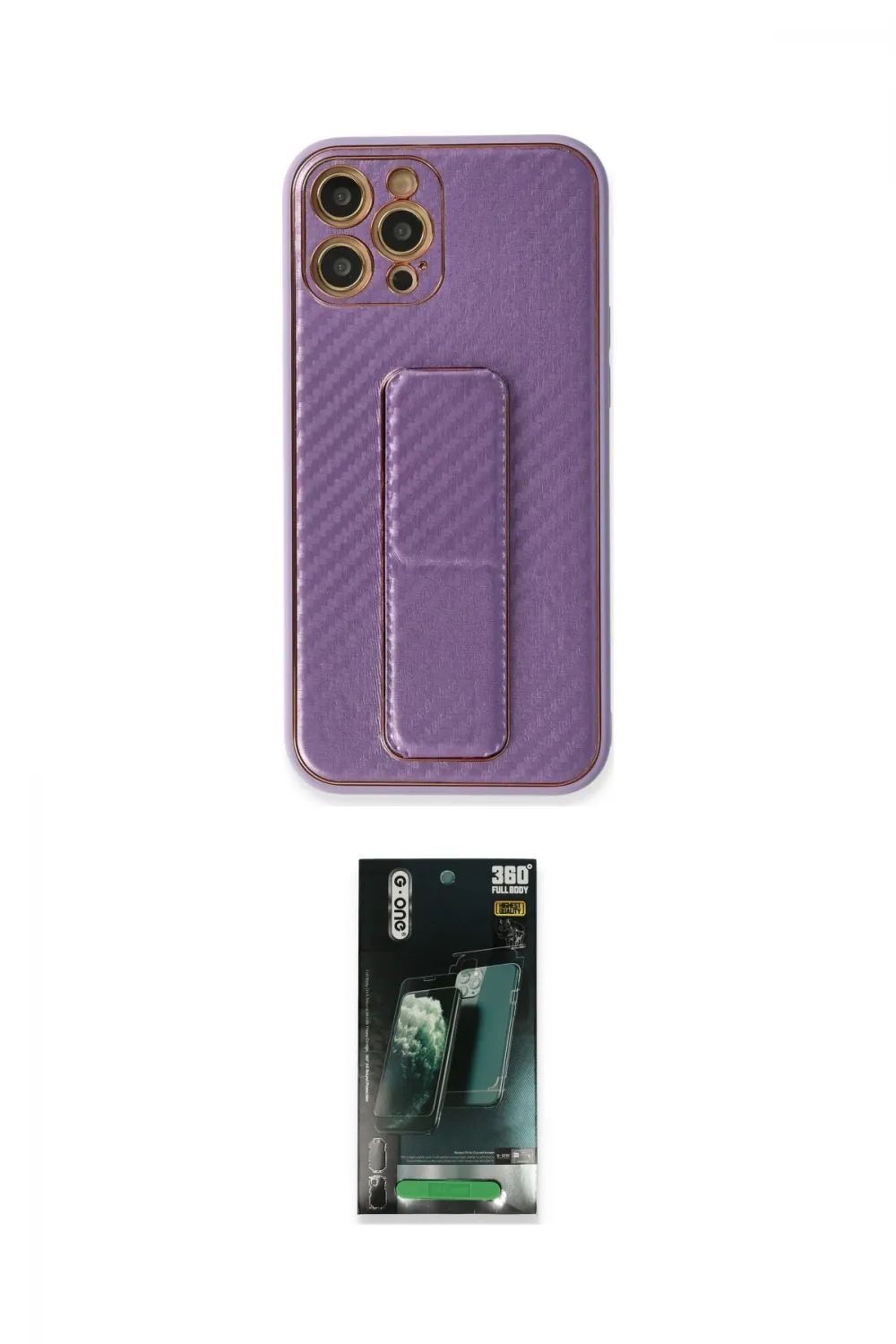ieg™ iPhone 12 Pro Kılıf Yörünge Yansıma - Şeffaf 360 Full Body Arka Koruyucu