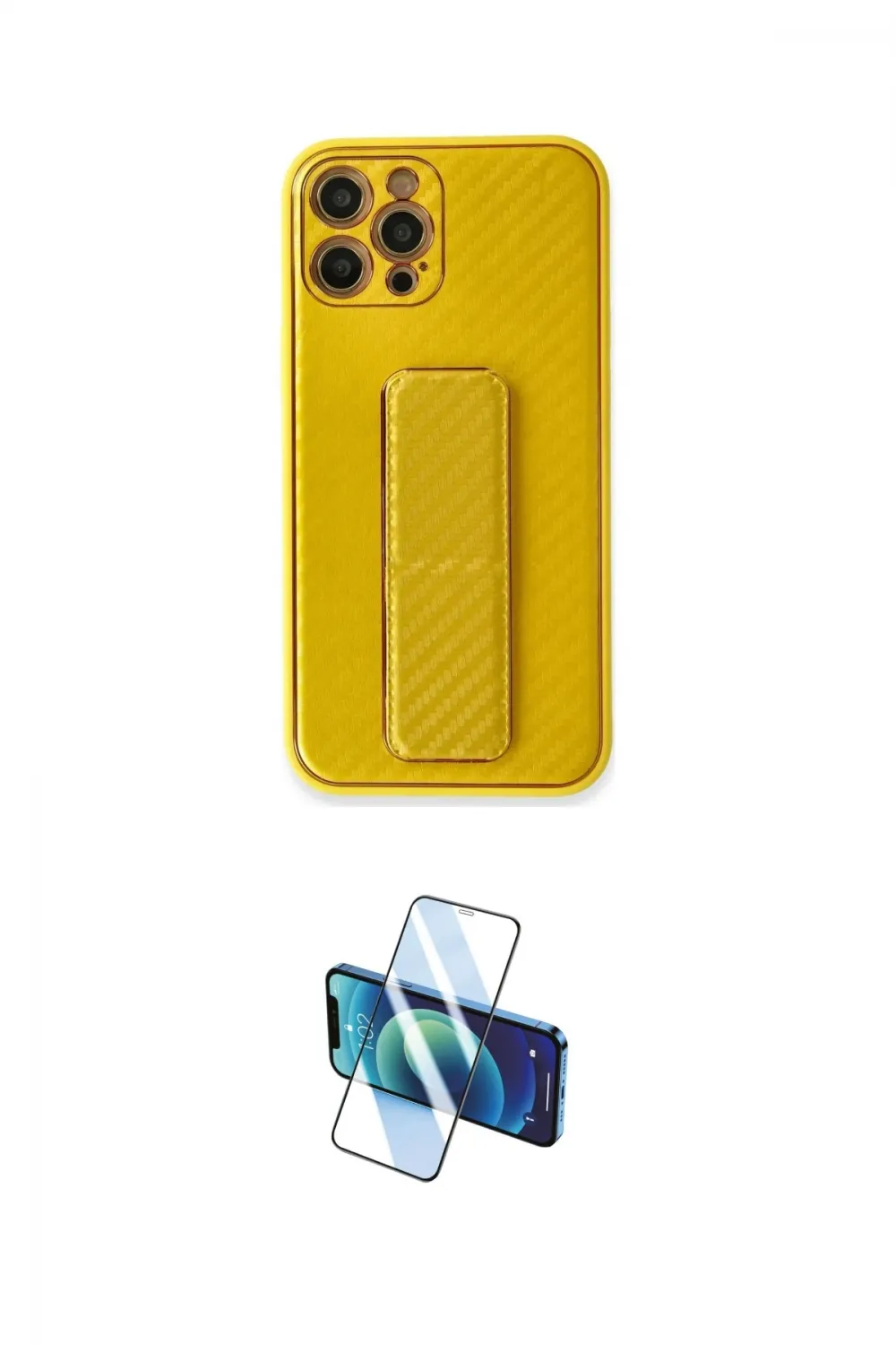 ieg™ iPhone 12 Pro Kılıf Yörünge Yansıma - Siyah 3D Antistatik Seramik Nano Ekran Koruyucu