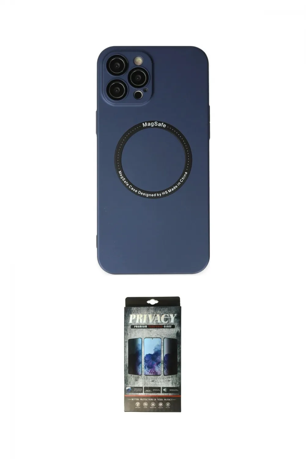 ieg™ iPhone 12 Pro Kılıf Zirve Klasik Prime - Siyah 34D Hayalet Izgaralı Cam