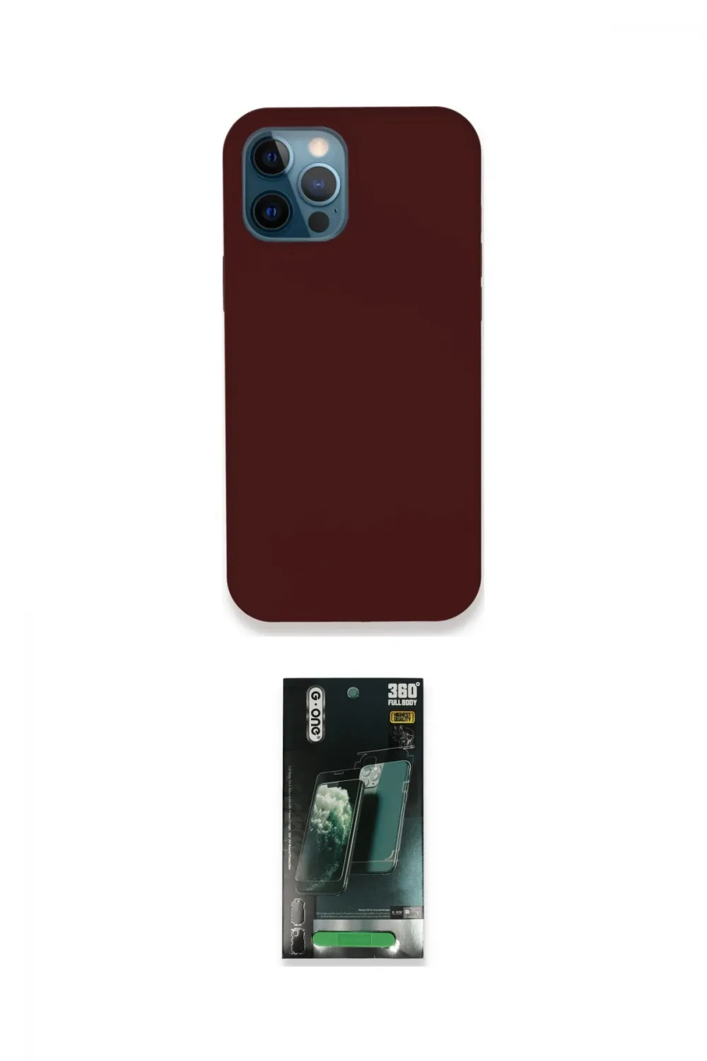 ieg™ iPhone 12 Pro Kılıf Zirve Modern Özel Seri - Şeffaf 360 Full Body Arka Koruyucu