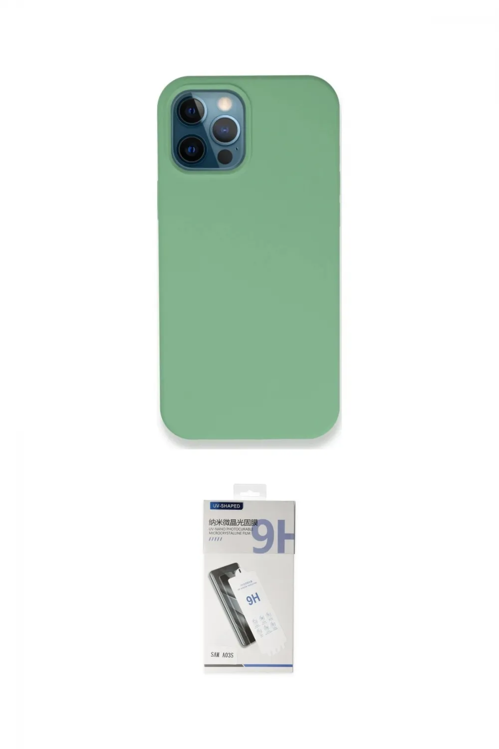 ieg™ iPhone 12 Pro Kılıf Zirve Modern Özel Seri - Şeffaf Uv Polymer Nano Ekran Koruyucu