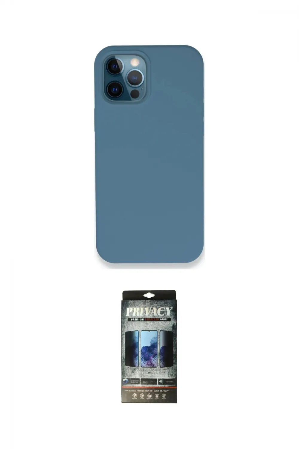 ieg™ iPhone 12 Pro Kılıf Zirve Modern Özel Seri - Siyah 34D Hayalet Izgaralı Cam