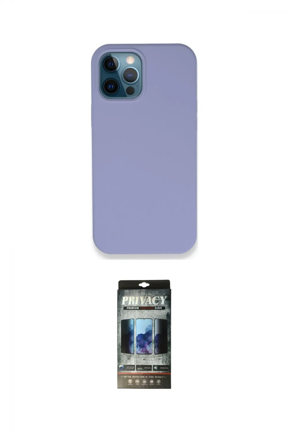 ieg™ iPhone 12 Pro Kılıf Zirve Modern Özel Seri - Siyah 34D Hayalet Izgaralı Cam